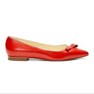 Sarah Flint Red Flats with Bow